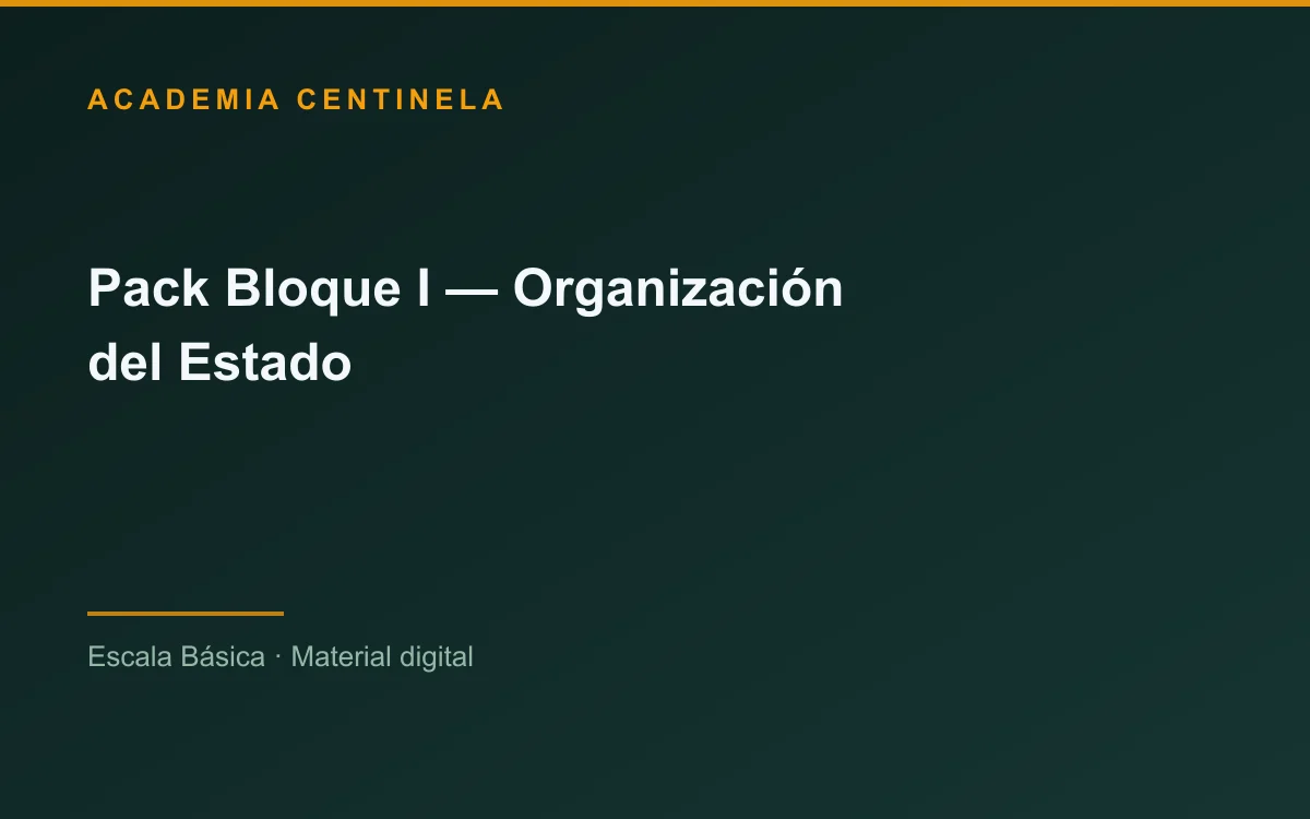 Pack Bloque I — Organización del Estado